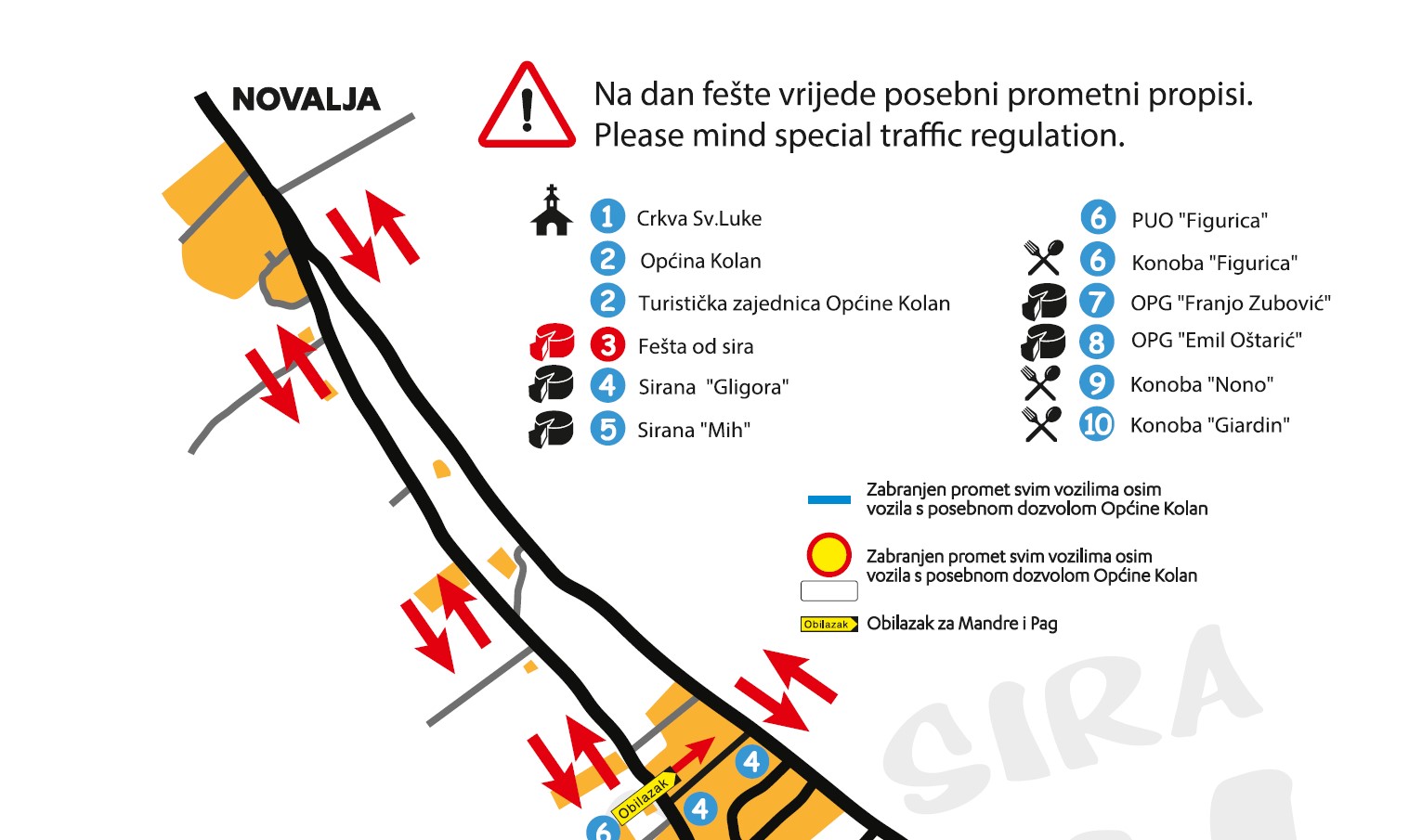 OBAVIJEST O POSEBNOJ REGULACIJI PROMETA ZA KOLAN DANA 30.04.2022.(SUBOTA)